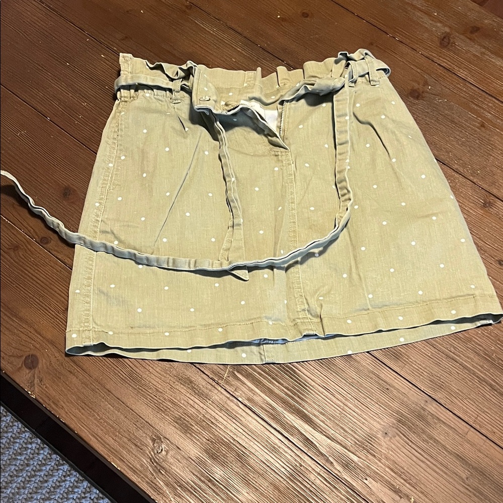 Beige Polka Dot Women's Skirt
